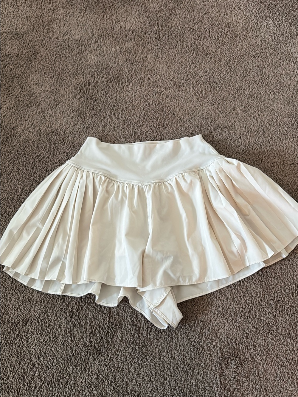 aerie cream/beige Pleated Skort with Built-In Shorts